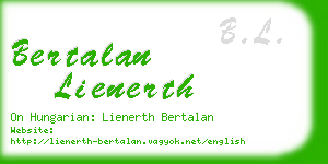 bertalan lienerth business card